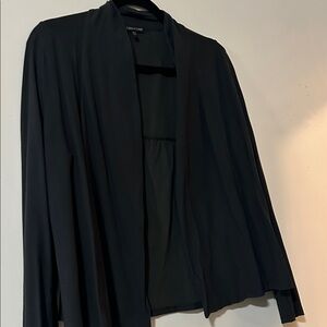 Eileen Fisher Charcoal Blazer, Lightweight but Warm, Pockets, Flared Back, Sz. L